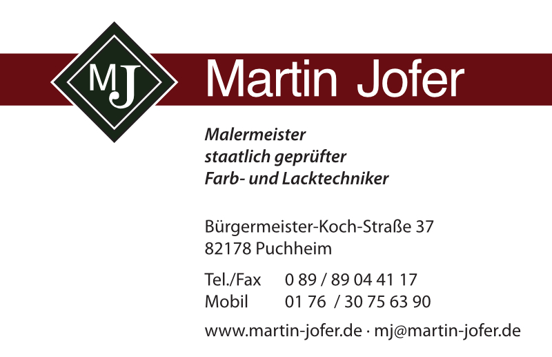 Visitenkarte Martin Jofer